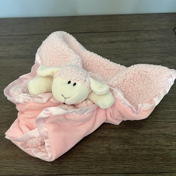 Stephan Baby Pink Lamb Plush Lovey - Picture 3 of 4
